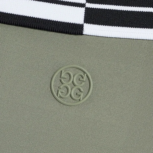 G/FORE Contrast Striped Collar Tech Jersey Banded Sleeve Polo- Polos & Shirts