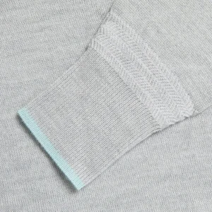 G/FORE Contrast Tipped Merino Wool Quarter Zip Sweater- Sweaters