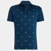 G/FORE Embroidered Skull & Tees Tech Jersey Modern Spread Collar Polo- Polos & Shirts