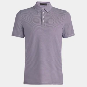 G/FORE Feeder Stripe Tech Jersey Button Down Collar Polo- Polos & Shirts