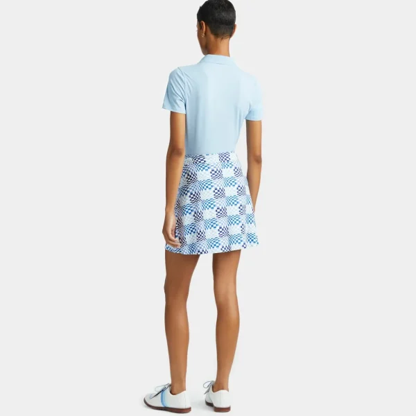 G/FORE Gradient Check Silky Tech Nylon A-Line Skort- Skorts & Dresses