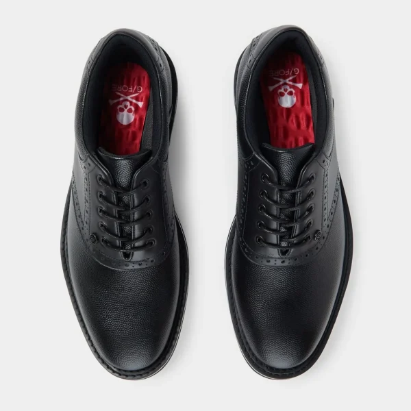 G/FORE Men's G/Lock Gallivanter Pebble Leather Saddle Golf Shoe- Gallivanter