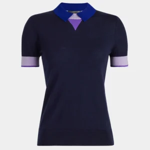 G/FORE Merino Wool Layered Short Sleeve Sweater Polo- Sweaters
