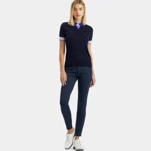 G/FORE Merino Wool Layered Short Sleeve Sweater Polo- Sweaters