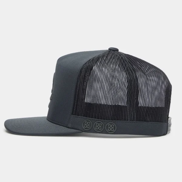 G/FORE Monochrome Skull & Tees Interlock Knit Tall Trucker Hat- Hats